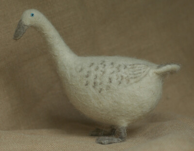 needle felted goose/by ~vriad-lee
