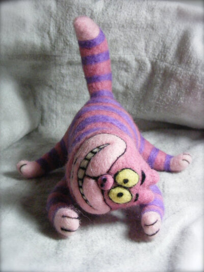 Needle Felted Crazy Cheshire Cat/by *Artist4Life05