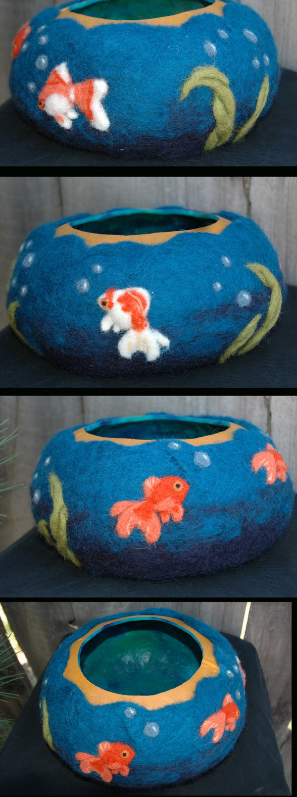 Felted gourd fish bowl Charity/by ~amber-rose-creations