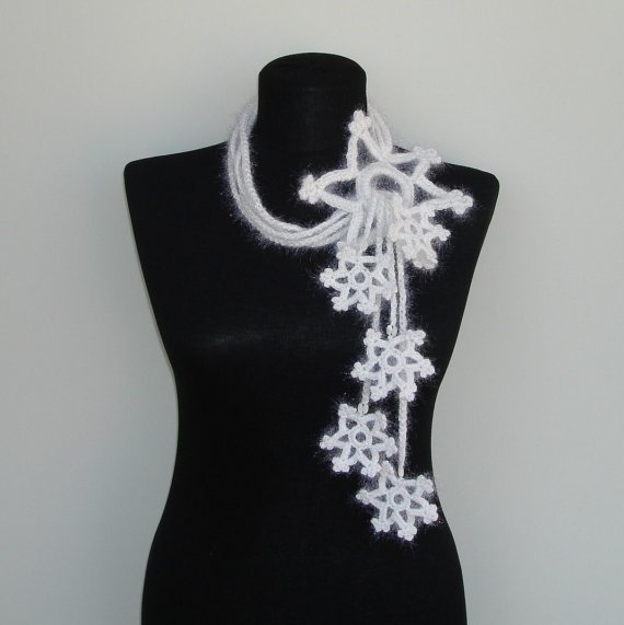 Snowflake Scarf Crochet Neck decoration