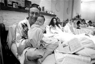 John, Yoko and little Sean, 1975