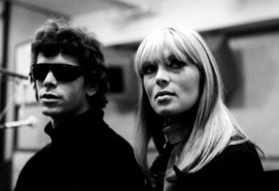 ca. 1965 --- Lou Reed and Nico in the recording studio with The Velvet Underground. --- Image by © Steve Schapiro/Corbis