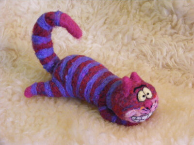 Needle Felted Cheshire Cat side view/by ～Artist4Life05