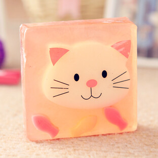 可爱卡通猫香皂