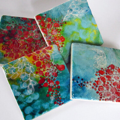 Art Stone Coasters Whisper