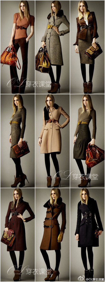 Lookbook from Burberry 2012早秋系列~看来今年还是会继续流行高腰线和复古式优雅的office look。