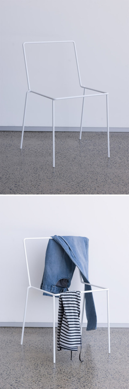 美国Punga & Smith工作室设计的“Sacrificial Chair（被牺牲的椅子）”，看起来是把椅子，其实是用来挂衣物的。