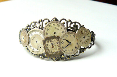 Steampunk Bracelet Filigree Cuff Watch