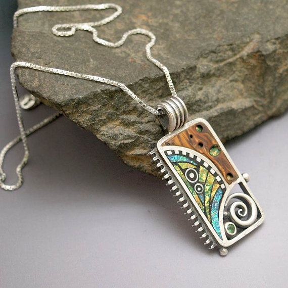 Silver and Polymer Pendant