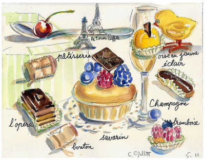 2012我要好好的画画，绘出最美味的 Paris breakfast