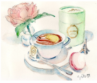 2012我要好好的画画，绘出最美味的 Paris breakfast，让甜蜜融化在美好的生活中