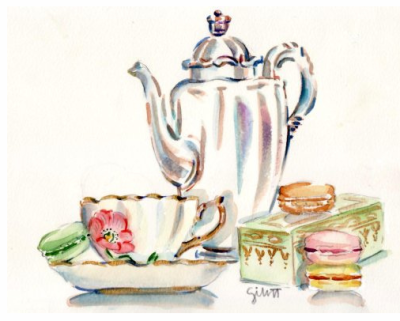 2012我要好好的画画，绘出最美味的 Paris breakfast，让甜蜜融化在美好的生活中