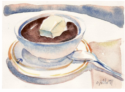 2012我要好好的画画，绘出最美味的 Paris breakfast，让甜蜜融化在美好的生活中2012来一杯温暖的热巧克力吧