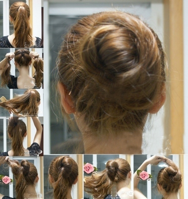 盘发 要很长的头发