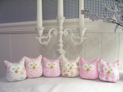 Six Darling Little Shabby Owl