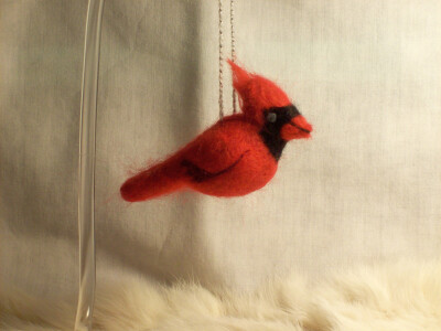 Needle Felted: Cardinal/by ~randomproxy