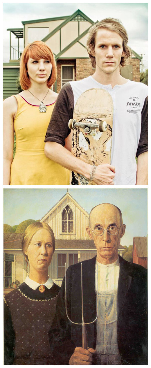 Jesse John Hunniford模仿的“American Gothic”