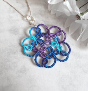 Lace Flower Pendant in Tatting