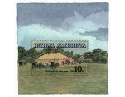 每张“邮票画”的创作过程，都是从真实的小邮票开始的。把邮票贴在白纸上作为画面主题，用水彩和水粉来绘制扩大的场景。