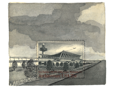 每张“邮票画”的创作过程，都是从真实的小邮票开始的。把邮票贴在白纸上作为画面主题，用水彩和水粉来绘制扩大的场景。