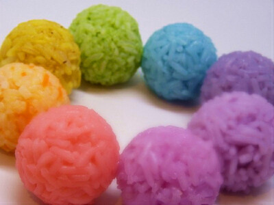 Rainbow Onigiri Rice Balls