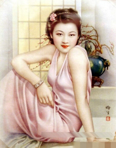 老上海画报上的百态娇媚女人。