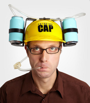 美国代购 搞怪 Thinking Cap Drinking Hat（包邮）