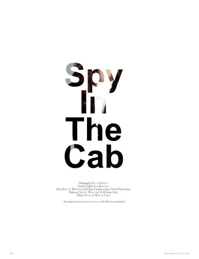 Black Magazine 2012 Louis Vuitton系列封面 &lt;Spy in the Cab&gt;