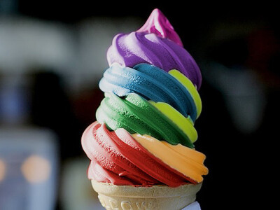 Rainbow Swirl Ice Cream