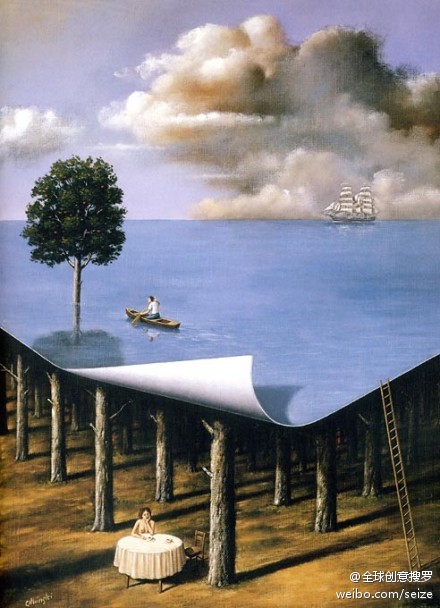 Rafal Olbinski 超现实绘画作品