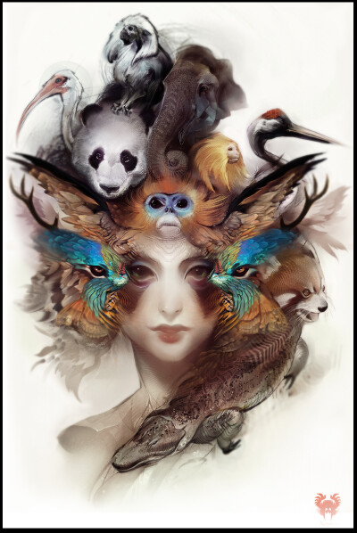 来自Andrew Jones的大师级的插画作品&lt;Wild life final X&gt;.请?；ぶ泄粑Ｃ鹁? data-iid=