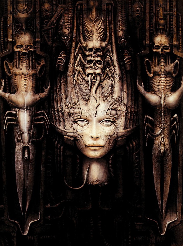 H.R Giger 1940年出生于瑞士，集画家、雕塑家、建筑师和设计师为一身。 他被世界作为超现实主义者所认可，被誉为——“异形之父”。