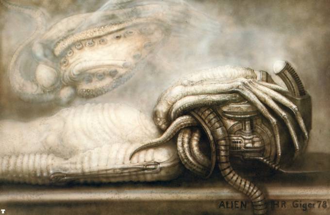 H.R Giger 1940年出生于瑞士，集画家、雕塑家、建筑师和设计师为一身。 他被世界作为超现实主义者所认可，被誉为——“异形之父”。