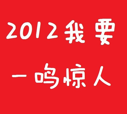 【我们都是文字控】2012、我要一鸣惊人！