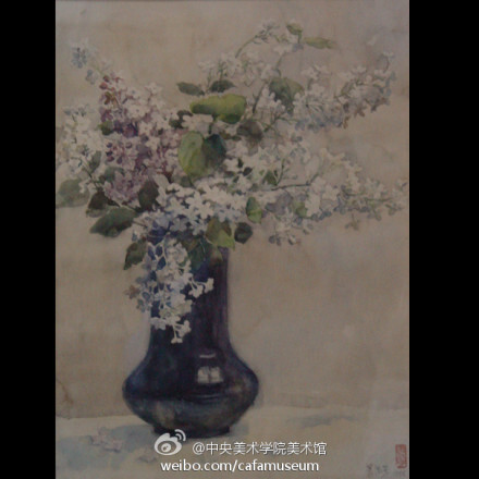 中央美术学院展览馆馆藏现代国画精选——《丁香》萧淑芳