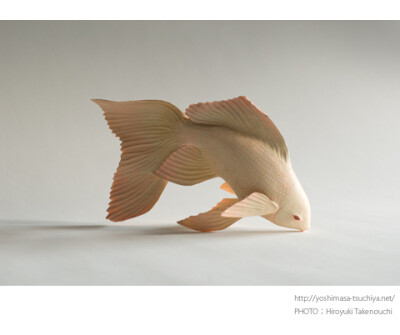 ——鱼.msrl. 日本艺术家Yoshimasa Tsuchiya-土屋仁応的木雕作品，安静而灵巧，很讨人喜欢。作品主要是现实或神话里的动物形态，通过艺术家的情怀与用心雕刻，出来了形神俱佳的作品。