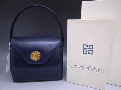 Givenchy Vintage黑色金扣复古手提包 古董包 给妈妈的礼物