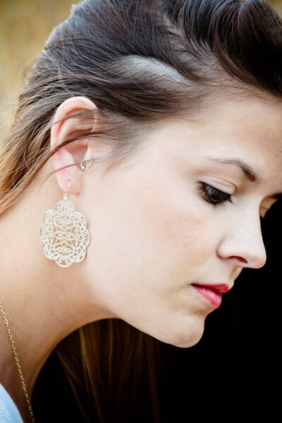 Silver Paisley Earrings