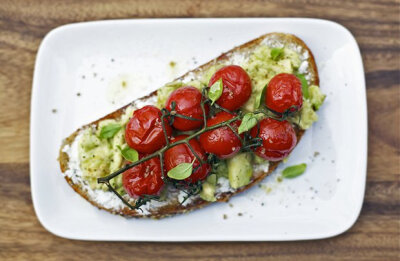 Roasted Tomato Avocado Toast