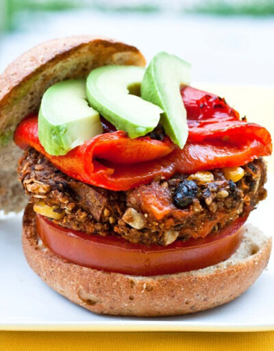 Sweet Tater Black Bean Burger