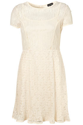 Lace Pleat Flippy Dress