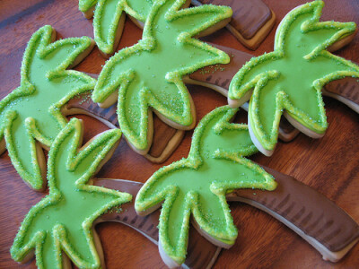 palm tree cookies