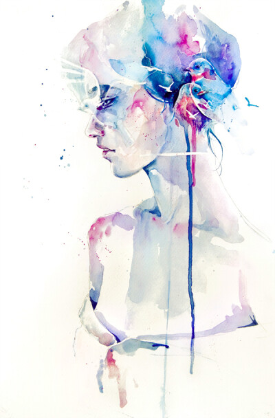 若初見。（watercolor paintings by Agnes Cecile）