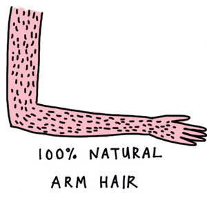 百分百手臂毛 创意纹身贴纸 arm hair