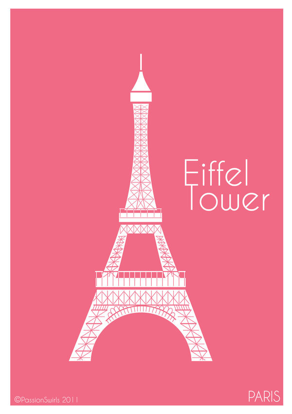 粉紅背景的Paris Tower【美輪美奐】