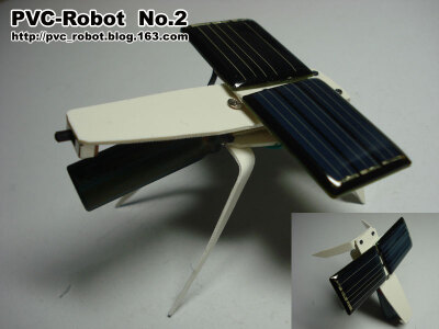 PVCBOT【2号】晒太阳的蚊子——太阳能动力机器人 详见：http://blog.163.com/pvc_robot/blog/static/17527643220110353158855/