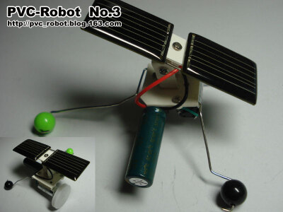 PVCBOT【3号】光能小车——太阳能滑行机器人 详见：http://blog.163.com/pvc_robot/blog/static/175276432201101782244174/