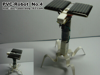 PVCBOT【4号】光能风车——太阳能转动机器人 详见：http://blog.163.com/pvc_robot/blog/static/175276432201101821125909/