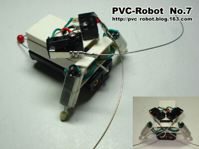 PVCBOT【7号】疯狂小强二代——避障小车 详见：http://blog.163.com/pvc_robot/blog/static/175276432201121412252606/