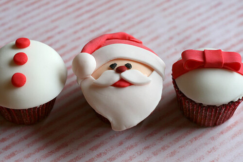 Red Velvet Christmas Cupcakes